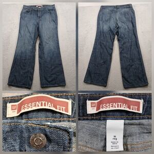 Gap Essential Fit Wide Leg Jeans Women's 16 Reg Blue Denim Fall 2009 Y2K EUC